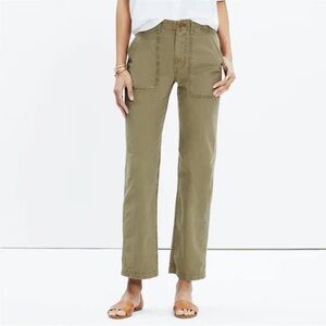 Madewell Ollie‎ Straight Leg Camp Utility Pants Women's 33x32 Army Green Safari